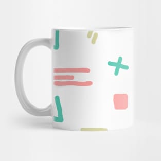 Modern hand draw colorful abstract seamless pattern with geometrical shapes Mug